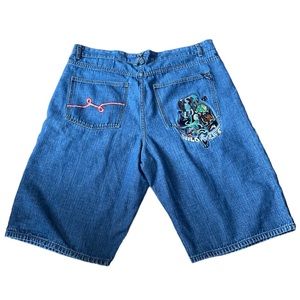 Vintage Y2K Graphic jorts by:Lrg Geans Size:40 Dope